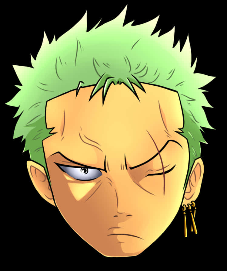 Cartoon Of A Man With Green Hair PNG