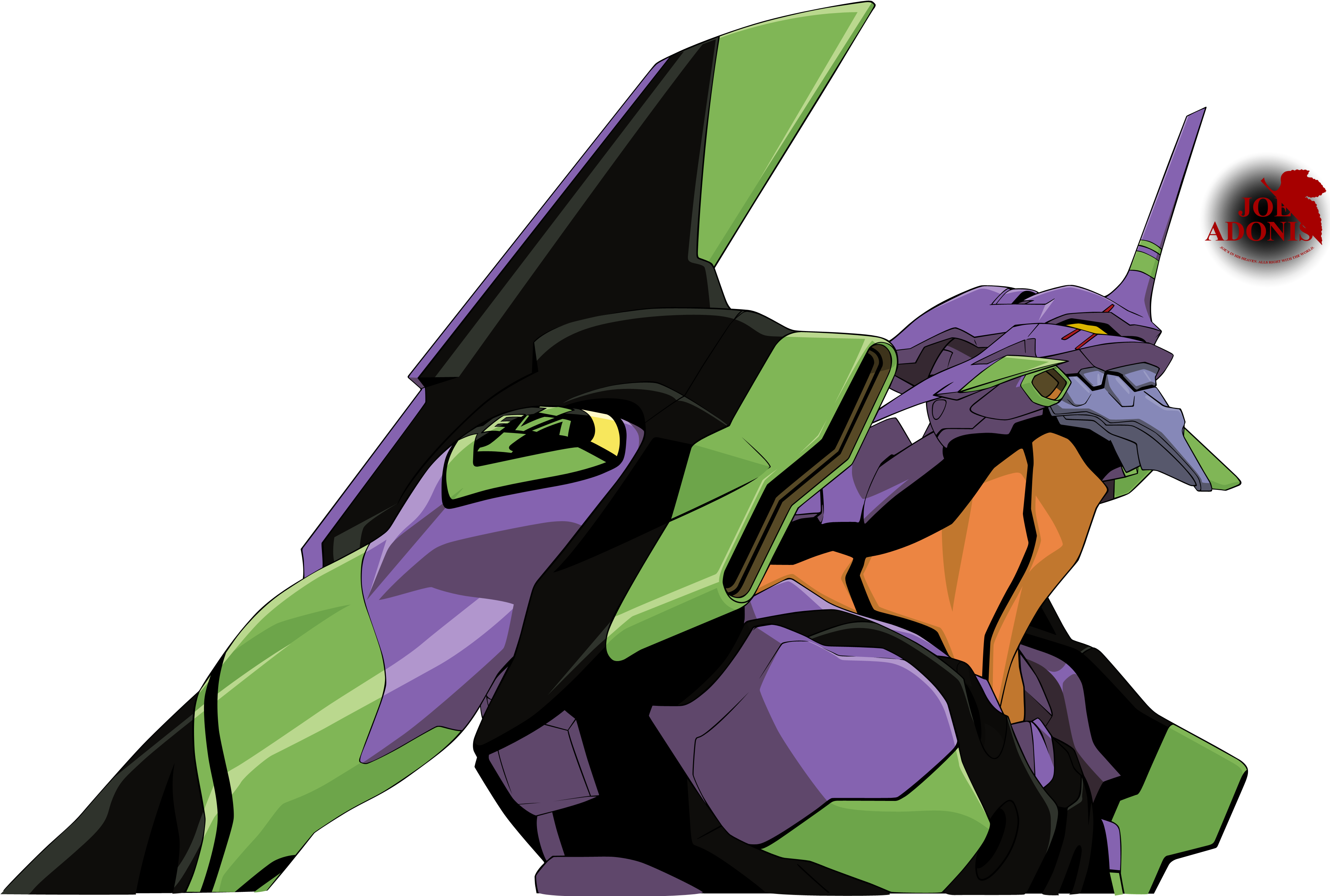 Cartoon Of A Purple And Green Robot