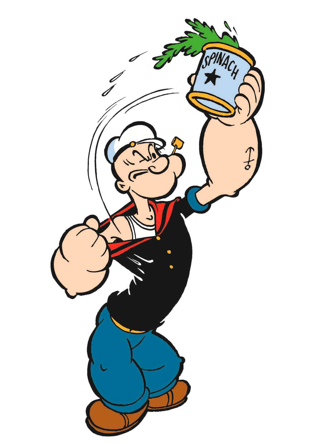 Cartoon Of A Sailor Holding A Can