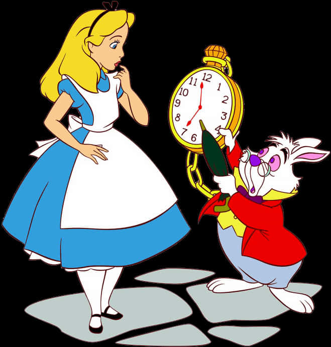 Cartoon Of A Woman And A Rabbit PNG