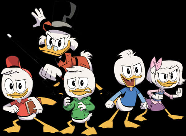 Cartoon Of Duck Characters PNG
