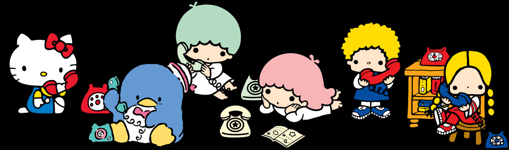 Cartoon Of Two Girls PNG