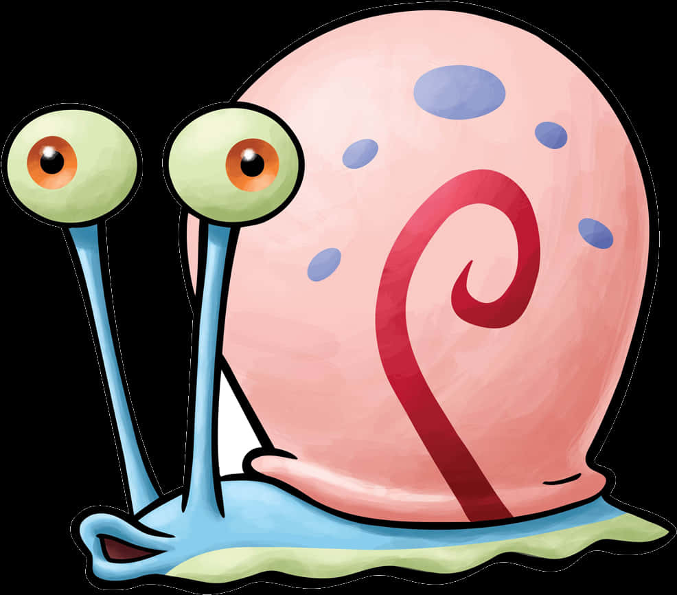 Cartoon Snail With Big Eyes PNG