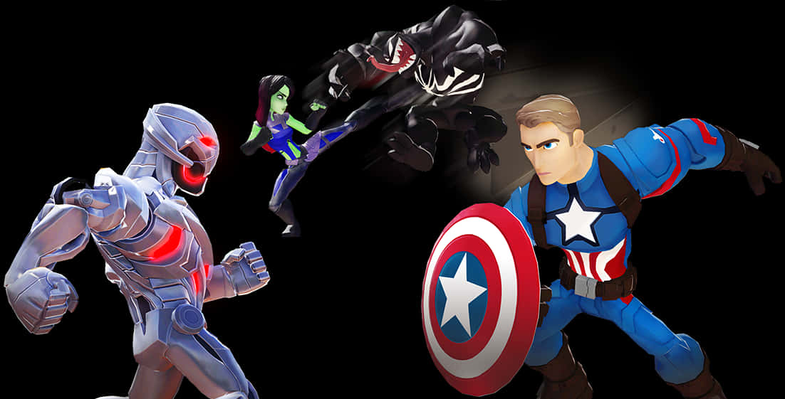 Disney Characters From Marvel Infinity PNG
