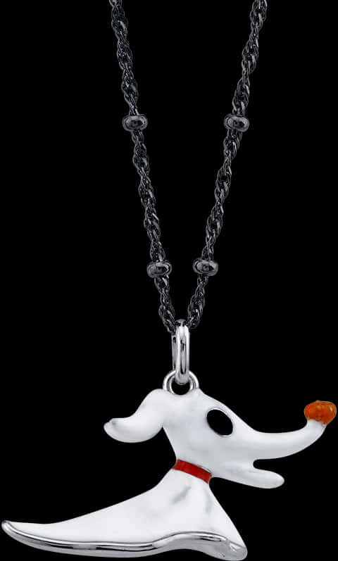 Nightmare Before Christmas Zero Necklace PNG