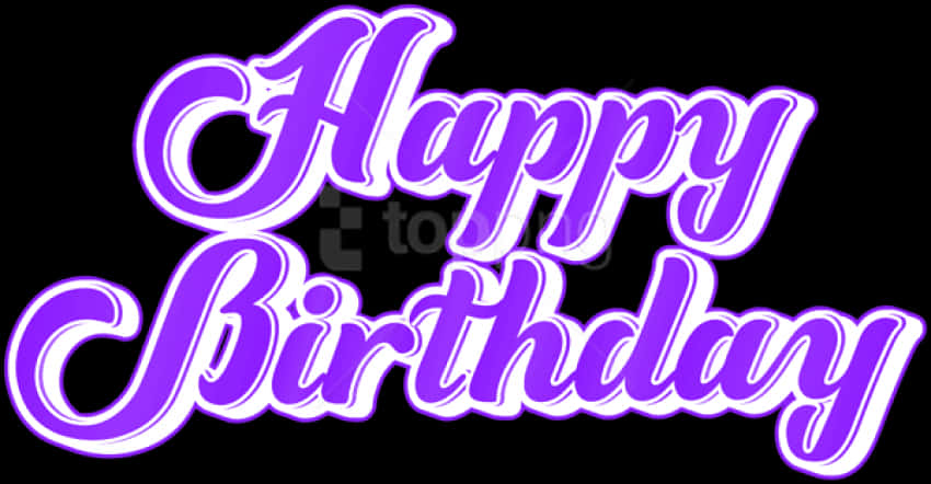 Purple And White Text On A Black Background PNG