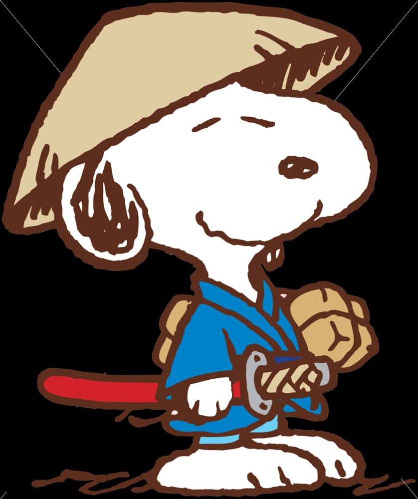 Snoopy In Traditional Asian Garments PNG