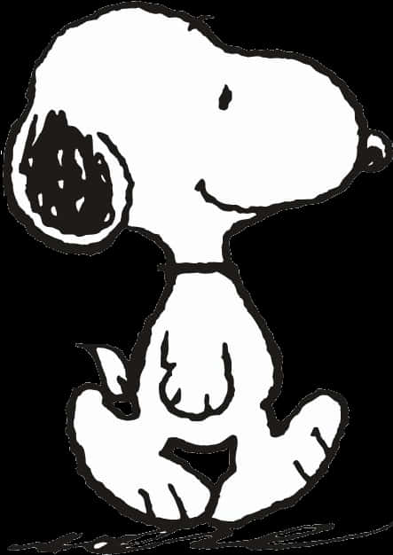 Snoopy While Walking Side View PNG