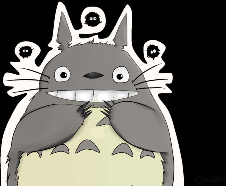 Totoro With Tree Susuwataris PNG
