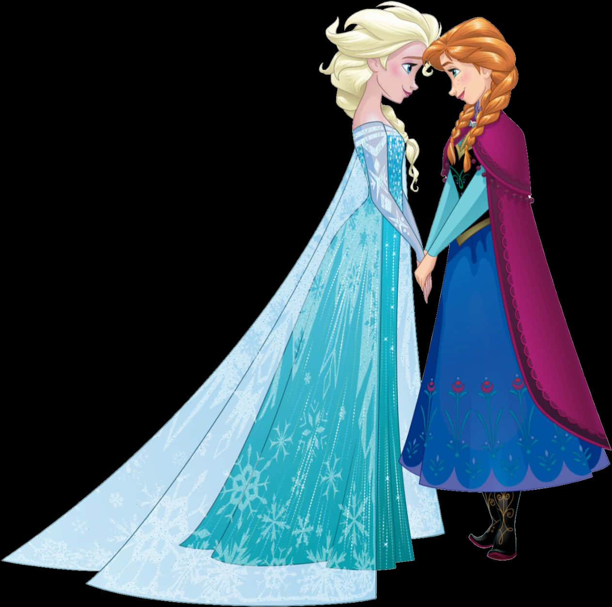 Two Cartoon Characters Of A Frozen Movie PNG